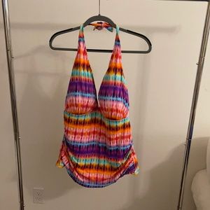 Bright tie dye Tankini